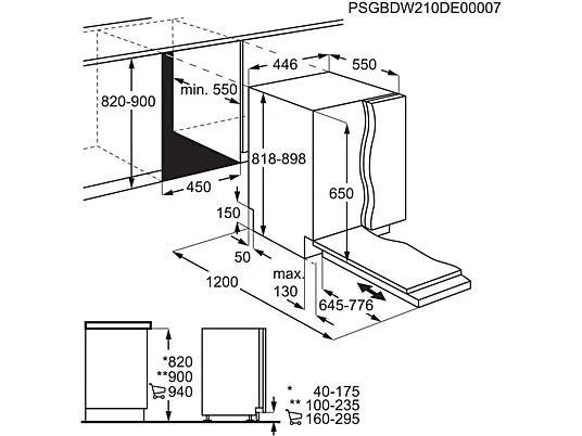 Lavavajillas integrable AEG FSE72507P - 45 cm, 10 servicios, 7 programas, MaxiFlex
