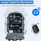 Mochila para cámara ULANZI BP09 - 22L, Soporte Trípode, Portátil 16", Acceso Rápido, Impermeable, Negro