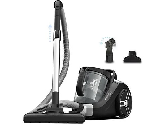 Aspirador sin bolsa Rowenta Compact Power XXL RO4B25 - 900W, 2.5L, Filtración Ciclónica, 8.8 m Radio de Acción, Negro