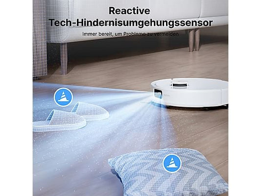 Robot Aspirador y Fregasuelos ROBOROCK Q10 PF+ - 10000 Pa, Base de Vaciado Automático, 150 min, Cepillos Dobles, Blanco