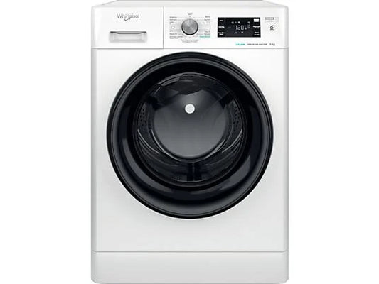 Lavadora Whirlpool FFB 9489 BV SPT - 9 kg, 1400 rpm, Clase A, 6th SENSE, Inverter, Blanco