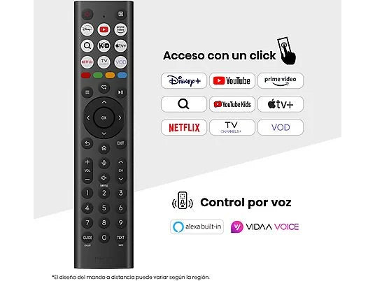 Hisense TV QLED 55" 4K UHD (55E7Q) con IA 4K Upscaler, Modo Juego Plus y Sensor de Luz - Color Negro