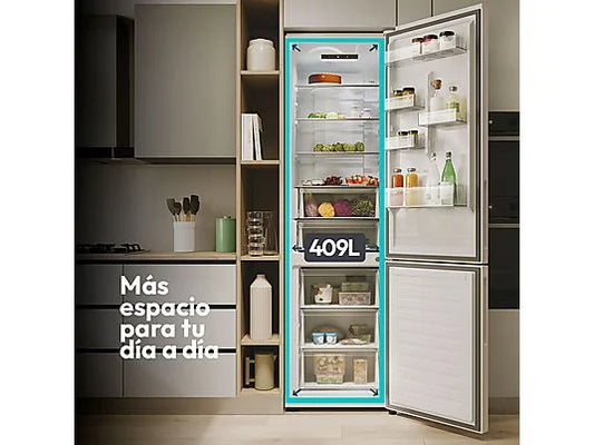 Frigorífico Combi Candy CNCQ2T620DW - 409L, 205 cm Alto, No Frost, Circle Fresh, Blanco