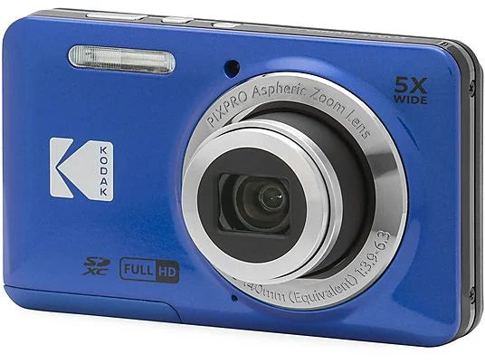 Cámara Digital Compacta KODAK PIXPRO FZ55 - 16MP, 5x Zoom Óptico, Full HD 1080p, Azul