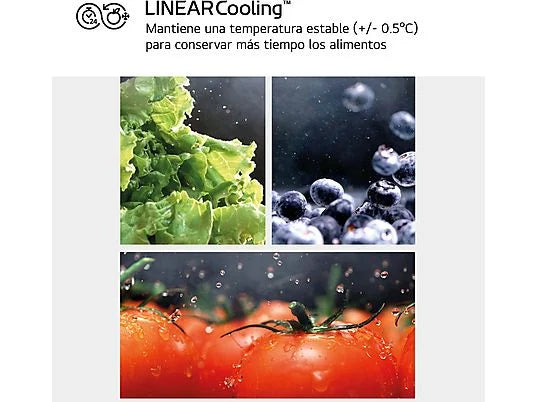 Frigorífico Americano LG GSLC41PYPE - 638L, 179 cm, No Frost, Disp. Agua y Hielo, Inox Antihuellas