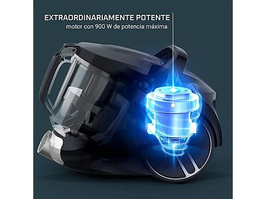 Aspirador sin bolsa Rowenta Compact Power XXL RO4B25 - 900W, 2.5L, Filtración Ciclónica, 8.8 m Radio de Acción, Negro