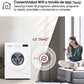 Lavadora LG F4X1008NWH - 8 kg, 1400 rpm, AI Direct Drive™, Steam™, ThinQ™, Blanco Marfil