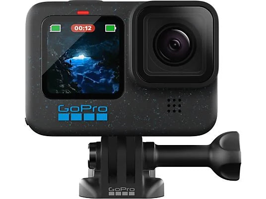 Cámara deportiva GoPro HERO12 Black - 5.3K, 27 MP, HyperSmooth 6.0, Sumergible 10m, Negro