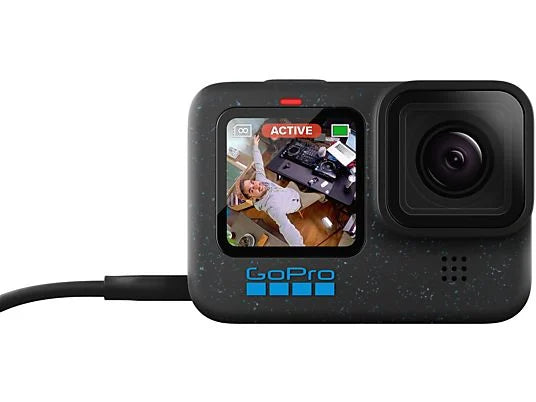 Cámara deportiva GoPro HERO12 Black - 5.3K, 27 MP, HyperSmooth 6.0, Sumergible 10m, Negro