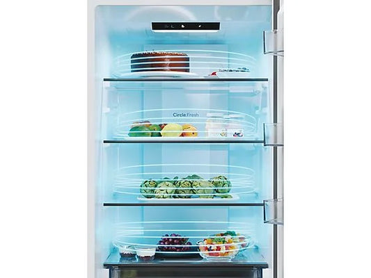 Frigorífico Combi Candy Fresco CNCQ2T620EX - 409L, 205 cm Alto, No Frost Circle+, Inox