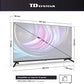 TD SYSTEMS TV DLED 43" 4K UHD (PRIME43C21GLE) con Smart TV, Google TV, y Control por Voz (Hey Google) - Color Negro