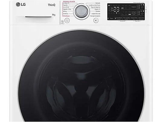 Lavadora LG F4WR5509A1W Serie 550 - 9 kg, 1400 rpm, AI Direct Drive™, Autodosificador, Blanco