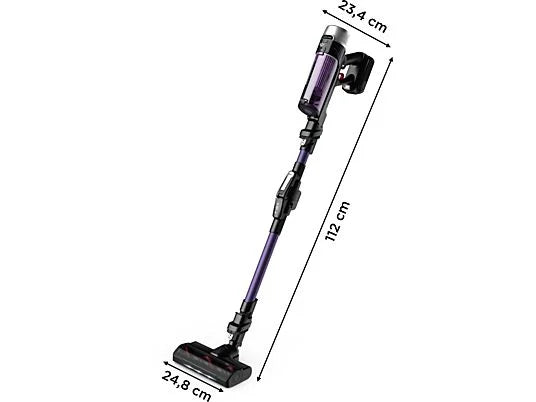 Aspirador Escoba Rowenta X-Force Flex 9.60 Allergy RH2039WO - Sin Cable, 100 AW, 45 min, Filtración 99,9%, Púrpura