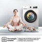 Lavadora Hisense WF1Q8041BW - 8 kg, 1400 rpm, Eficiencia A-20%, Motor Inverter, Vapor, Blanco
