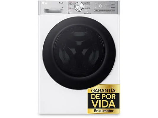Lavadora LG F4WR9009A2W Serie 900 - 9 kg, 1400 rpm, AI Direct Drive™, TurboWash™360˚, Blanco