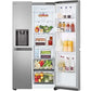 Frigorífico Americano LG GSLC41PYPE - 638L, 179 cm, No Frost, Disp. Agua y Hielo, Inox Antihuellas
