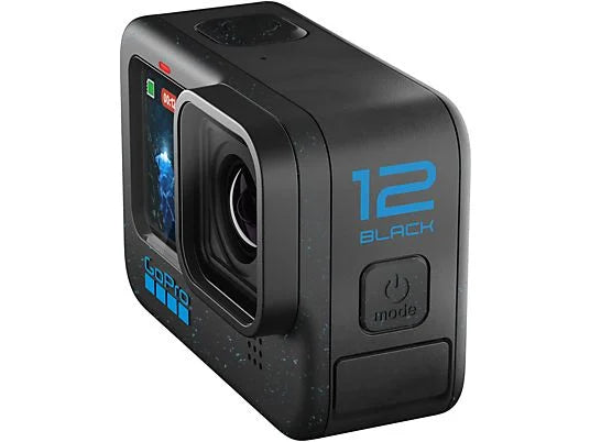 Cámara deportiva GoPro HERO12 Black - 5.3K, 27 MP, HyperSmooth 6.0, Sumergible 10m, Negro