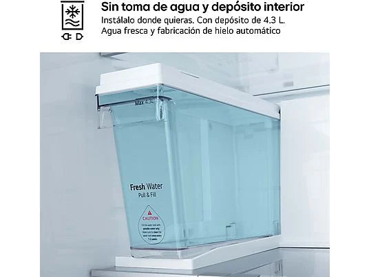 Frigorífico Americano LG GSLC41PYPE - 638L, 179 cm, No Frost, Disp. Agua y Hielo, Inox Antihuellas