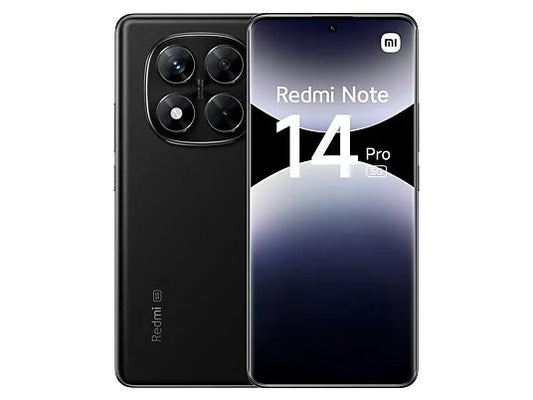 Xiaomi Redmi Note 14 Pro 5G (256 GB) en Negro Medianoche con 8 GB de RAM, pantalla 6.67" AMOLED 1.5K, procesador MediaTek Dimensity 7300-Ultra y batería de 5110 mAh