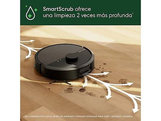 Robot Aspirador y Fregasuelos iRobot Roomba Plus 505 Combo - Base AutoWash, IA, Navegación LiDAR, Negro
