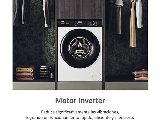 Lavadora Haier HW90-BP14939-S I-Pro Series 3 - 9 kg, 1400 rpm, Clase A, Motor Inverter, Blanco