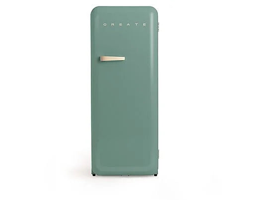 Frigorífico Retro CREATE 281L - 160 cm Alto, Una Puerta, Estilo Años 50, Verde