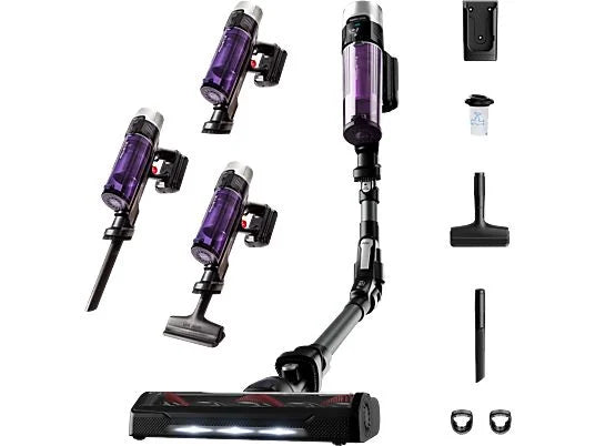 Aspirador Escoba Rowenta X-Force Flex 9.60 Allergy RH2039WO - Sin Cable, 100 AW, 45 min, Filtración 99,9%, Púrpura
