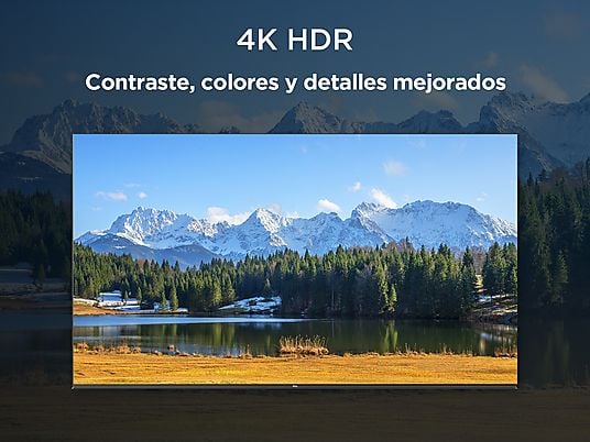 TCL 55P6K - Televisor LED 55" 4K UHD, Smart TV, AiPQ, 60 Hz, Negro