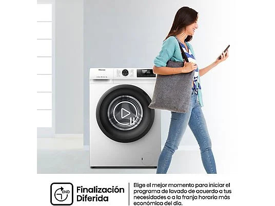 Lavadora Hisense WF1Q8041BW - 8 kg, 1400 rpm, Eficiencia A-20%, Motor Inverter, Vapor, Blanco