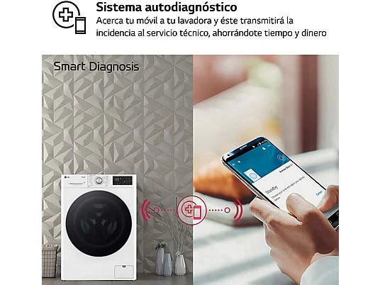 Lavadora LG F4WR5509A1W Serie 550 - 9 kg, 1400 rpm, AI Direct Drive™, Autodosificador, Blanco