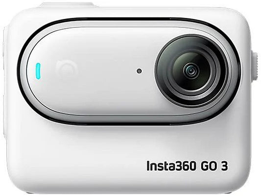 Cámara de acción Insta360 GO 3 (64GB) - 2.7K, Estabilización Tipo Gimbal, Action Pod con Pantalla Táctil, Blanco