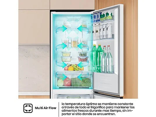 Frigorífico Combi Hisense RB390N4DWD - 304L, 186 cm, No Frost, Multi Air Flow, Blanco