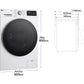 Lavadora LG F4WR5509A1W Serie 550 - 9 kg, 1400 rpm, AI Direct Drive™, Autodosificador, Blanco