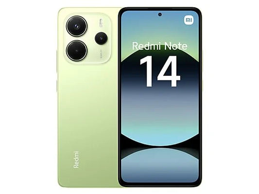 Xiaomi Redmi Note 14 (256 GB) en Verde Lima con 8 GB de RAM, pantalla 6.67" AMOLED FHD+, procesador MediaTek Helio G99-Ultra y batería de 5500 mAh