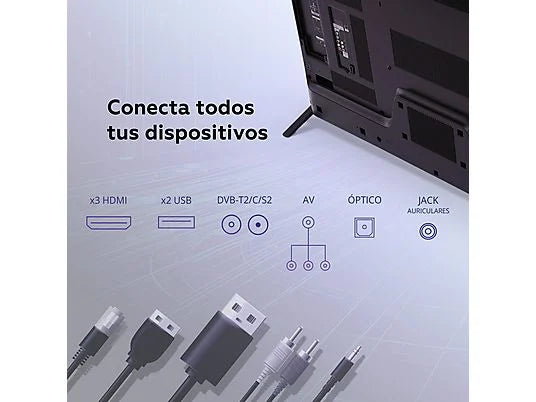 TD SYSTEMS TV DLED 43" 4K UHD (PRIME43C21GLE) con Smart TV, Google TV, y Control por Voz (Hey Google) - Color Negro