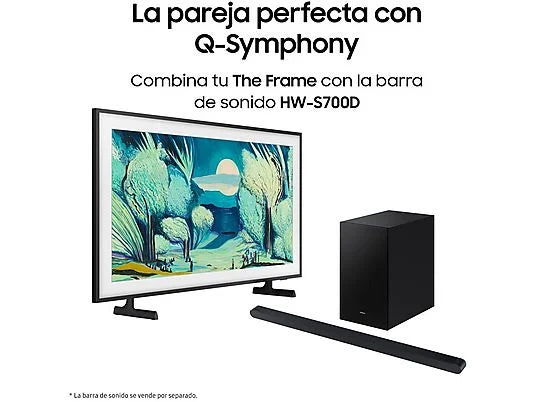 Samsung The Frame TQ43LS03FAUXXC - Smart TV QLED 4K de 43", Procesador NQ4 AI Gen2, Negro