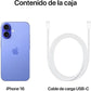 Apple iPhone 16 (128 GB) en Azul Ultramar con 5G, pantalla 6.1" Super Retina XDR, y Chip A18 Bionic