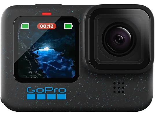 Cámara deportiva GoPro HERO12 Black - 5.3K, 27 MP, HyperSmooth 6.0, Sumergible 10m, Negro