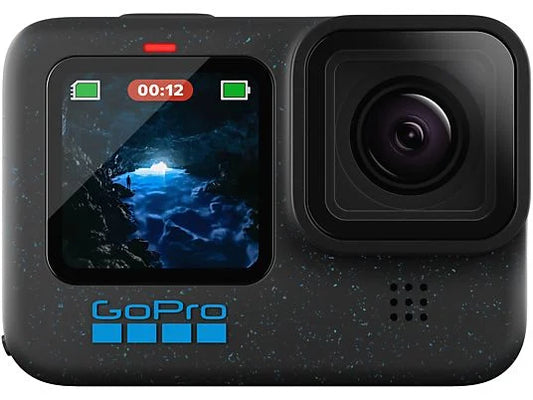 Cámara deportiva GoPro HERO12 Black - 5.3K, 27 MP, HyperSmooth 6.0, Sumergible 10m, Negro