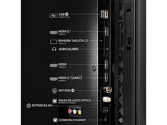 Hisense TV LED 50" 4K UHD (50A6Q) con IA 4K Upscaler, Modo Juego Plus, y Control por Voz - Color Negro