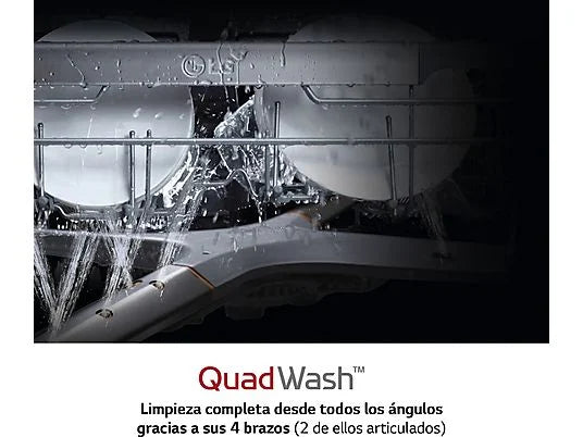 Lavavajillas integrable LG DB365TXS - 60 cm, 14 servicios, 10 programas, QuadWash™, inox