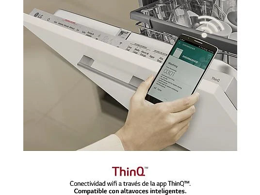 Lavavajillas integrable LG DB365TXS - 60 cm, 14 servicios, 10 programas, QuadWash™, inox