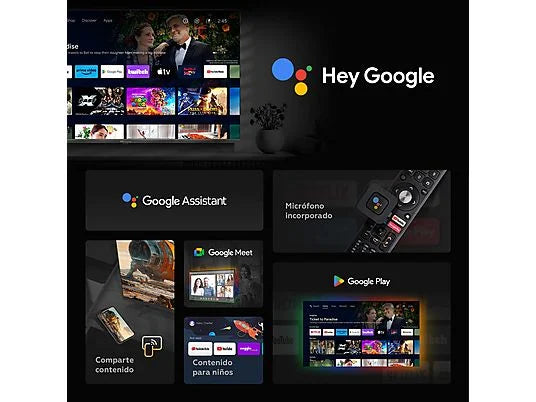 TD SYSTEMS TV DLED 40" Full HD (PRIME40C19GLE) con Smart TV, Google TV, y Control por Voz (Hey Google) - Color Negro