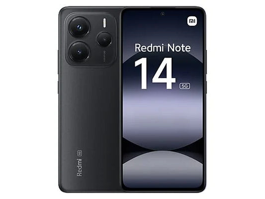 Xiaomi Redmi Note 14 5G (256GB) en Negro Medianoche con pantalla 6.67" AMOLED FHD+, 8GB de RAM, procesador MediaTek Dimensity 7025-Ultra y batería de 5110 mAh