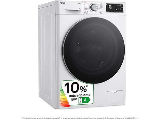Lavadora LG F4WR5509A1W Serie 550 - 9 kg, 1400 rpm, AI Direct Drive™, Autodosificador, Blanco