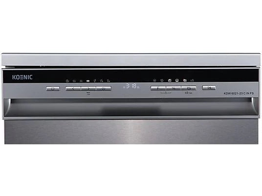Lavavajillas Koenic KDW 6021-23 C IN FS - 60 cm, 14 servicios, 8 programas, inox, libre instalación