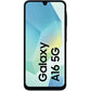 SAMSUNG Galaxy A16 5G (128 GB) en color Negro con 4 GB de RAM, pantalla LCD de 6.7", procesador Exynos 1330 (5 nm) y batería de 5000 mAh