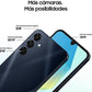 SAMSUNG Galaxy A16 LTE (128 GB) en Negro con 4 GB de RAM, pantalla Super AMOLED FHD+ de 6.7", procesador MediaTek Helio G99 Octa-core, y batería de 5000 mAh