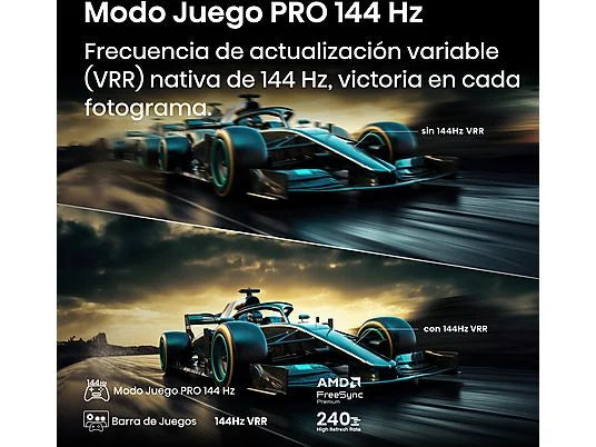 Hisense TV Mini LED 50" 4K UHD (50E8Q) con 144 Hz, Hi-View Engine, Subwoofer Integrado y Escalador HDR IA - Color Negro