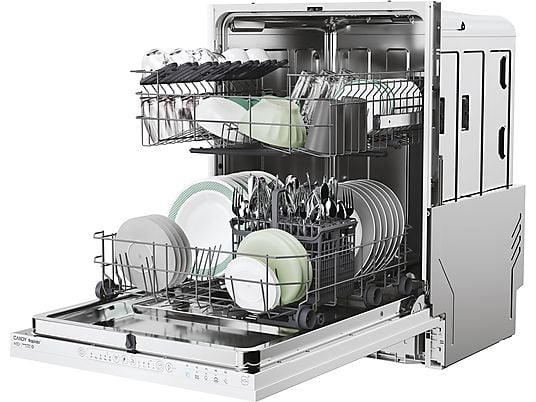 Lavavajillas integrable Candy Rapidó CI 3E7L0W2 - 60 cm, 13 servicios, 5 programas, Wi-Fi, motor Inverter